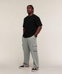 Washed Lifting Cargo Pants oversized fit Smokey Grey/Wash - Unmatched Supply-GYMSHARK
