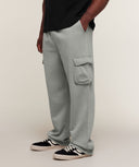 Washed Lifting Cargo Pants oversized fit Smokey Grey/Wash - Unmatched Supply-GYMSHARK