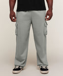 Washed Lifting Cargo Pants oversized fit Smokey Grey/Wash - Unmatched Supply-GYMSHARK