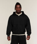 Washed Lifting Hoodie oversized fit Black/Wash - Unmatched Supply-GYMSHARK