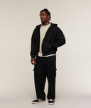 Washed Lifting Hoodie oversized fit Black/Wash - Unmatched Supply-GYMSHARK