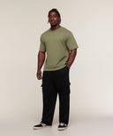 Washed Lifting T-Shirt oversized fit Grounded Green/Wash - Unmatched Supply-GYMSHARK