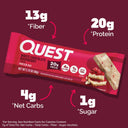 White Chocolate Raspberry Protein Bars - Unmatched Kicks-Quest Protein Bars
