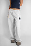 Wide-leg joggers with cross patch - Unmatched Supply-SUBDUED