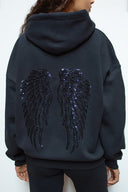 Wings sequin hoodie - Unmatched Supply-SUBDUED