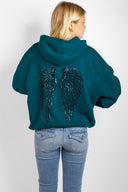 Wings sequin hoodie - Unmatched Supply-SUBDUED