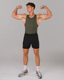 Zero Ribbed Tank 2pk - Signature Green / Signature Brown - Unmatched Kicks - Alphalete